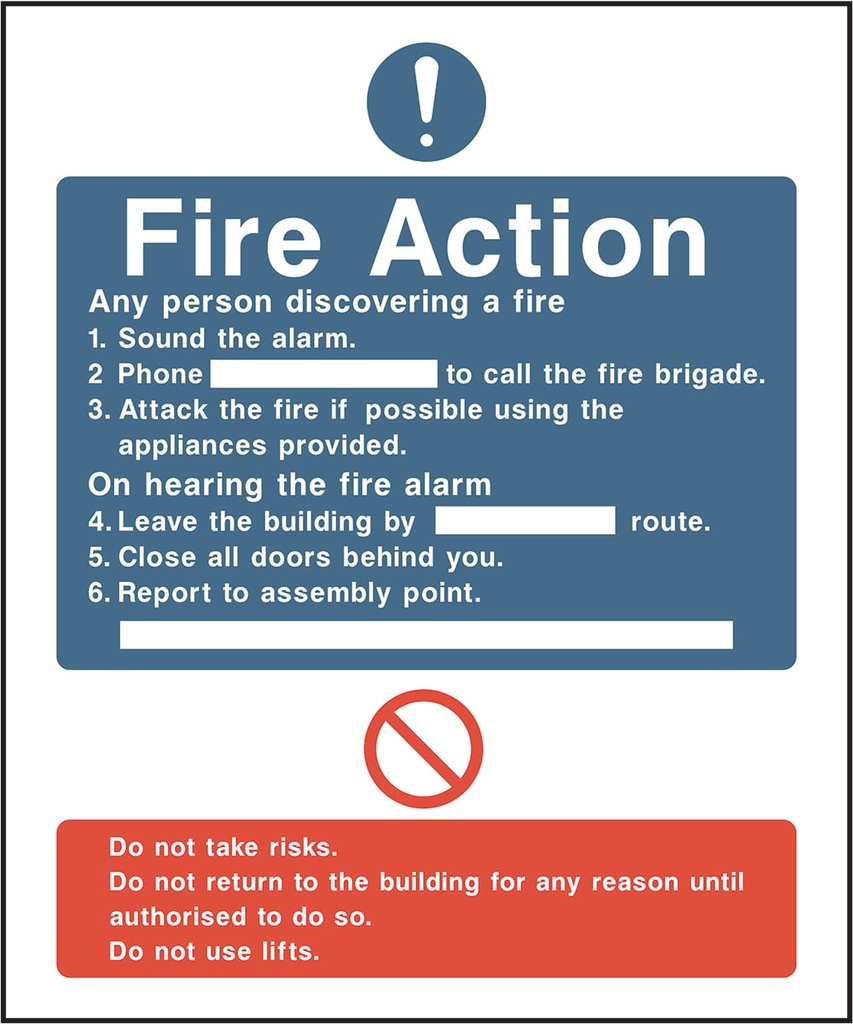 Fire Action Signs