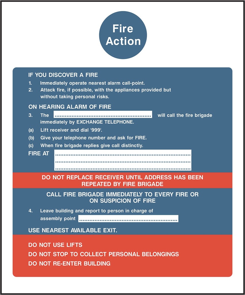 Fire Action Signs