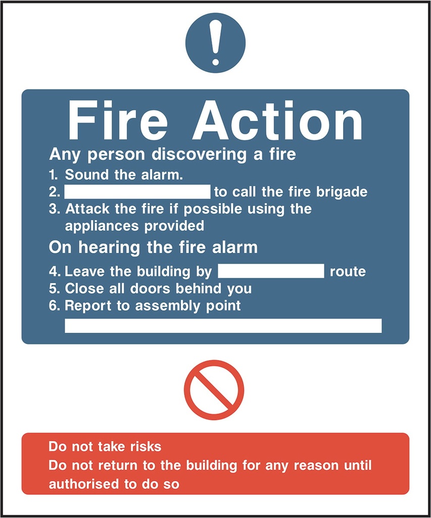 Fire Action Signs