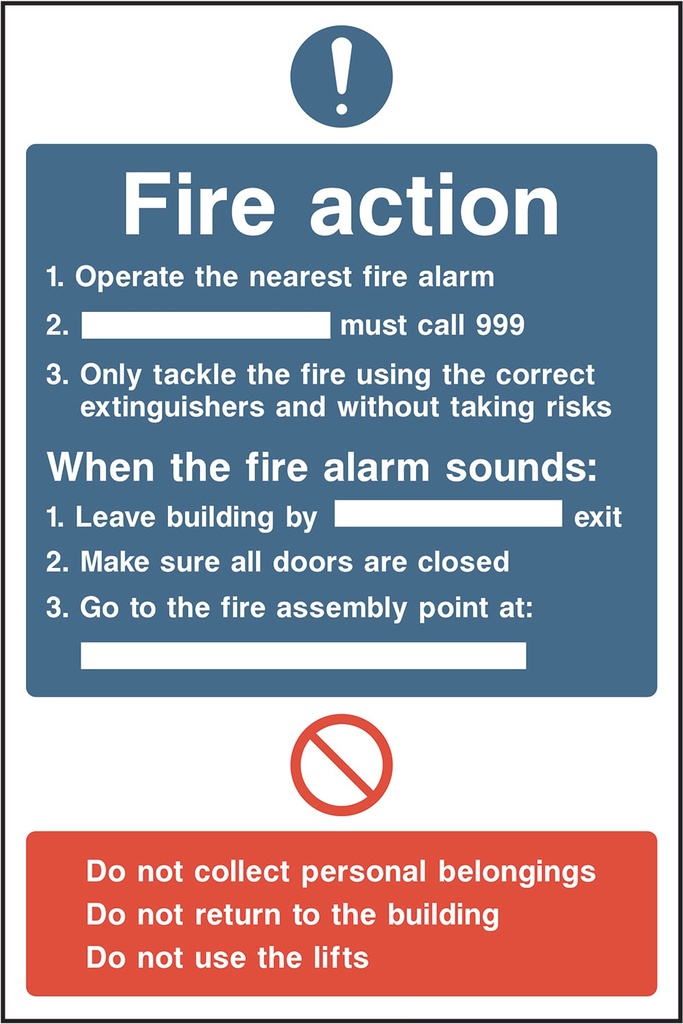 Fire Action Signs