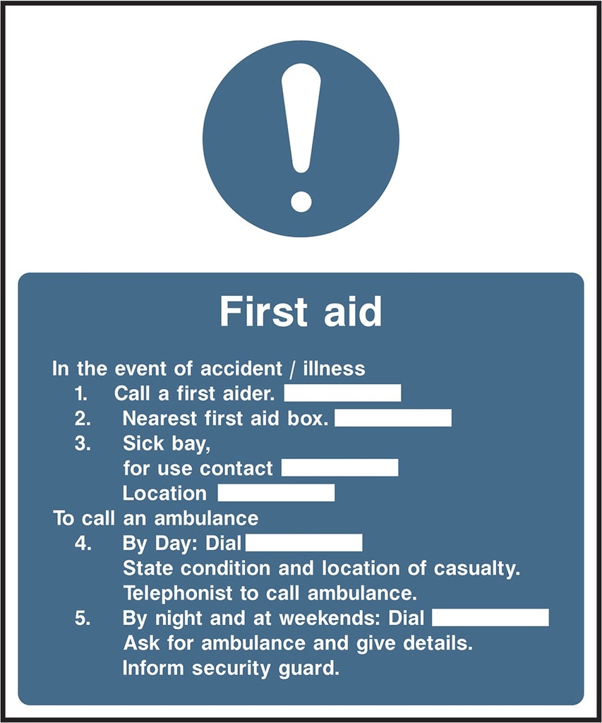 First Aid Signs