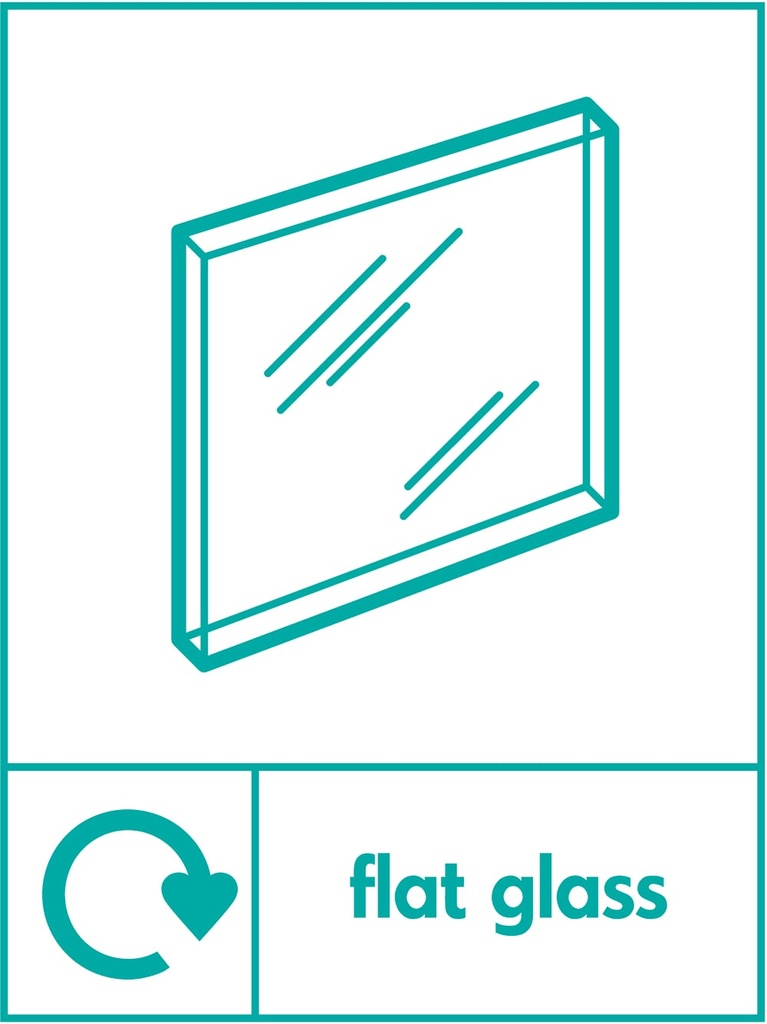 Glass Recycling Signs
