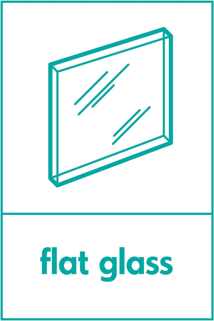 Glass Recycling Signs