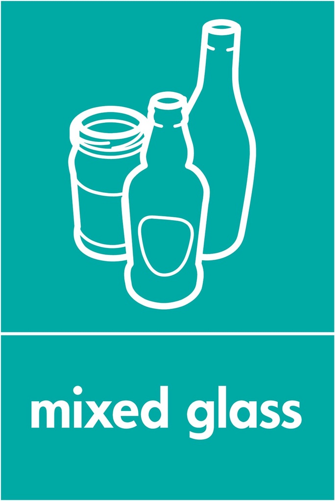 Glass Recycling Signs