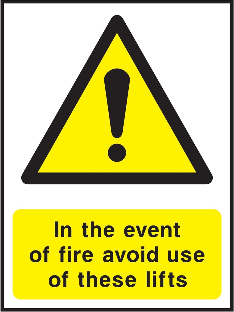 Lift & Escalator Safety Signs
