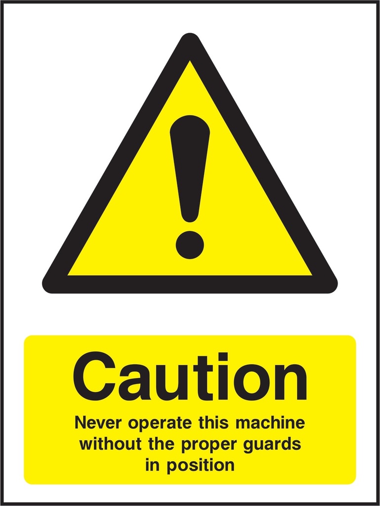 Machinery Hazard Warning Signs