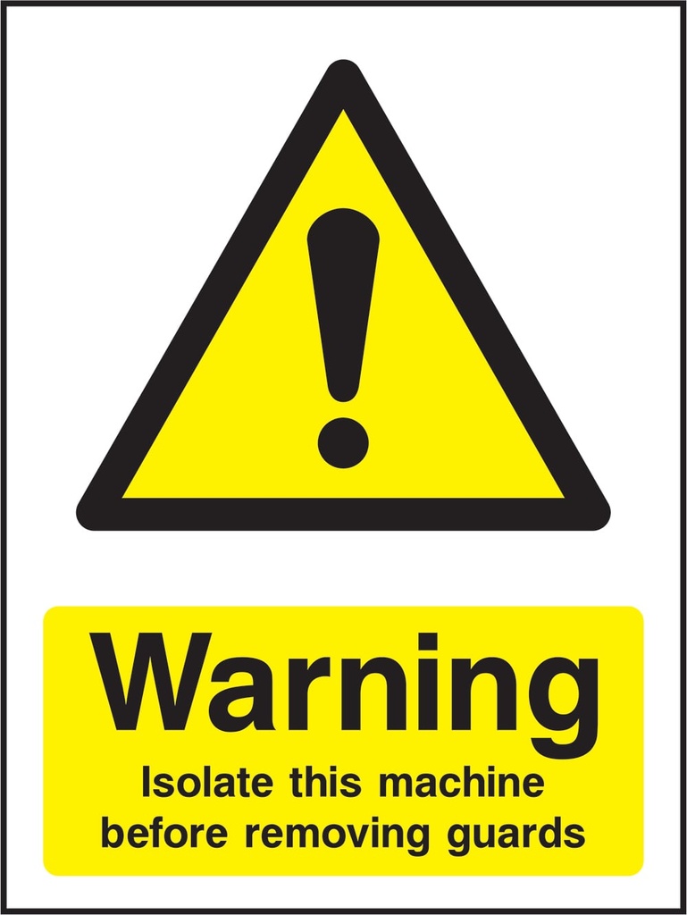 Machinery Hazard Warning Signs
