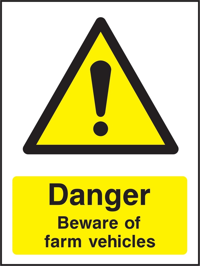 Agricultural Hazard, Chemical & Machinery Signs
