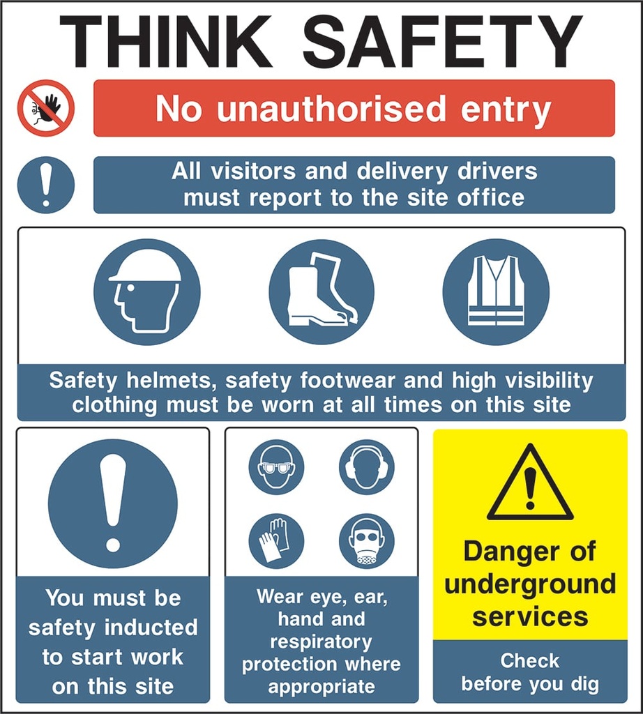 Construction Site Traffic, Access & Information Signs
