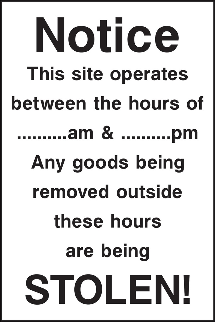 Construction Site Traffic, Access & Information Signs