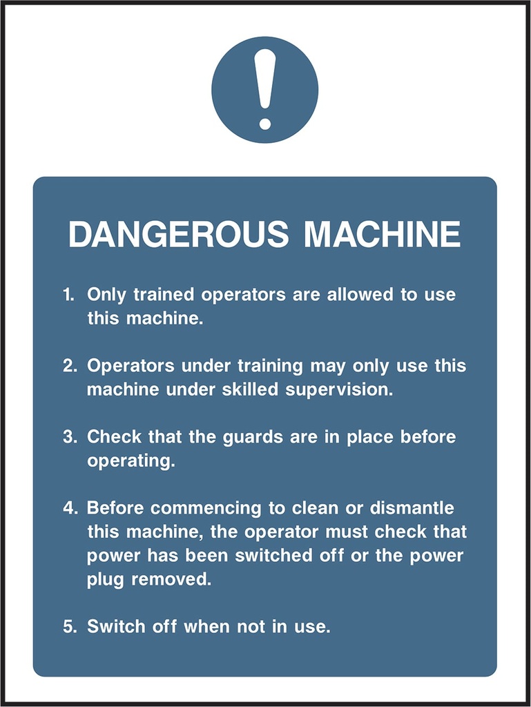 Food Preparation, Storage & Kitchen Safety Signs