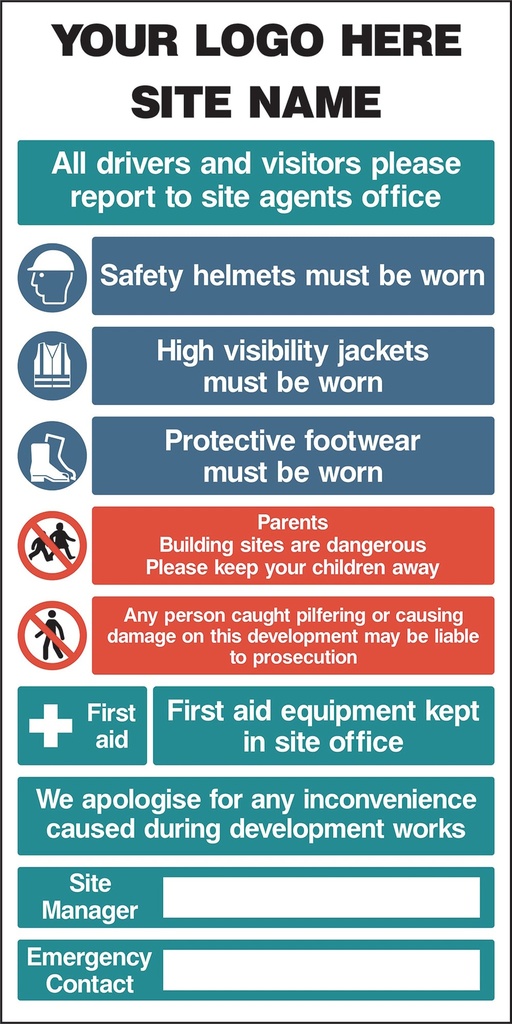 Construction Site Safety & Hazard Signs