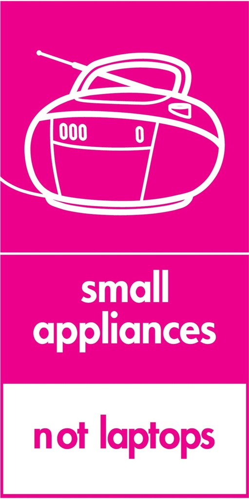 Small Electrical, Battery & Lighting Recycling Signs