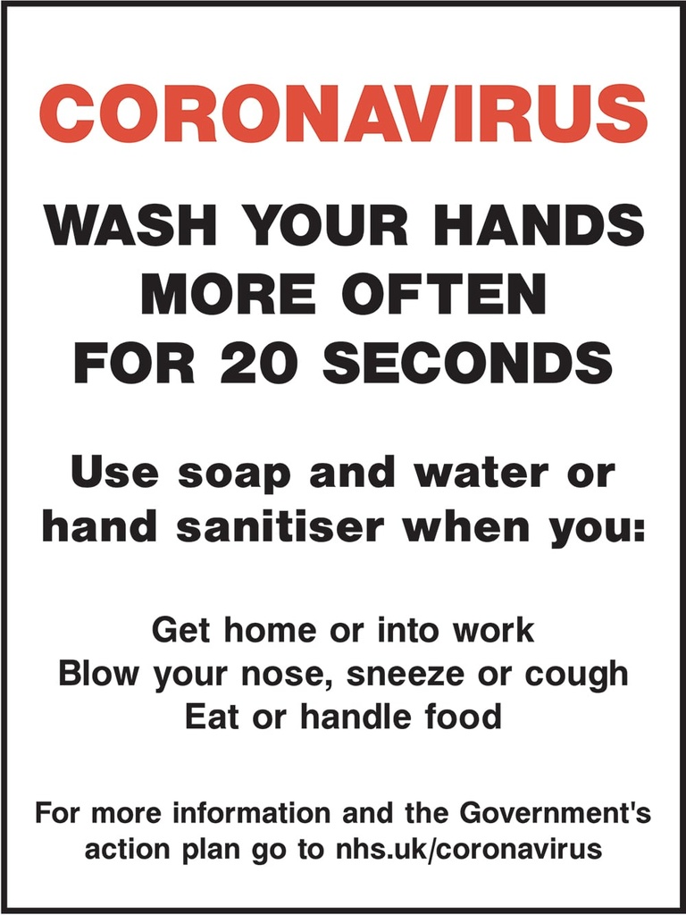 Food Hygiene & Hand Washing Signs