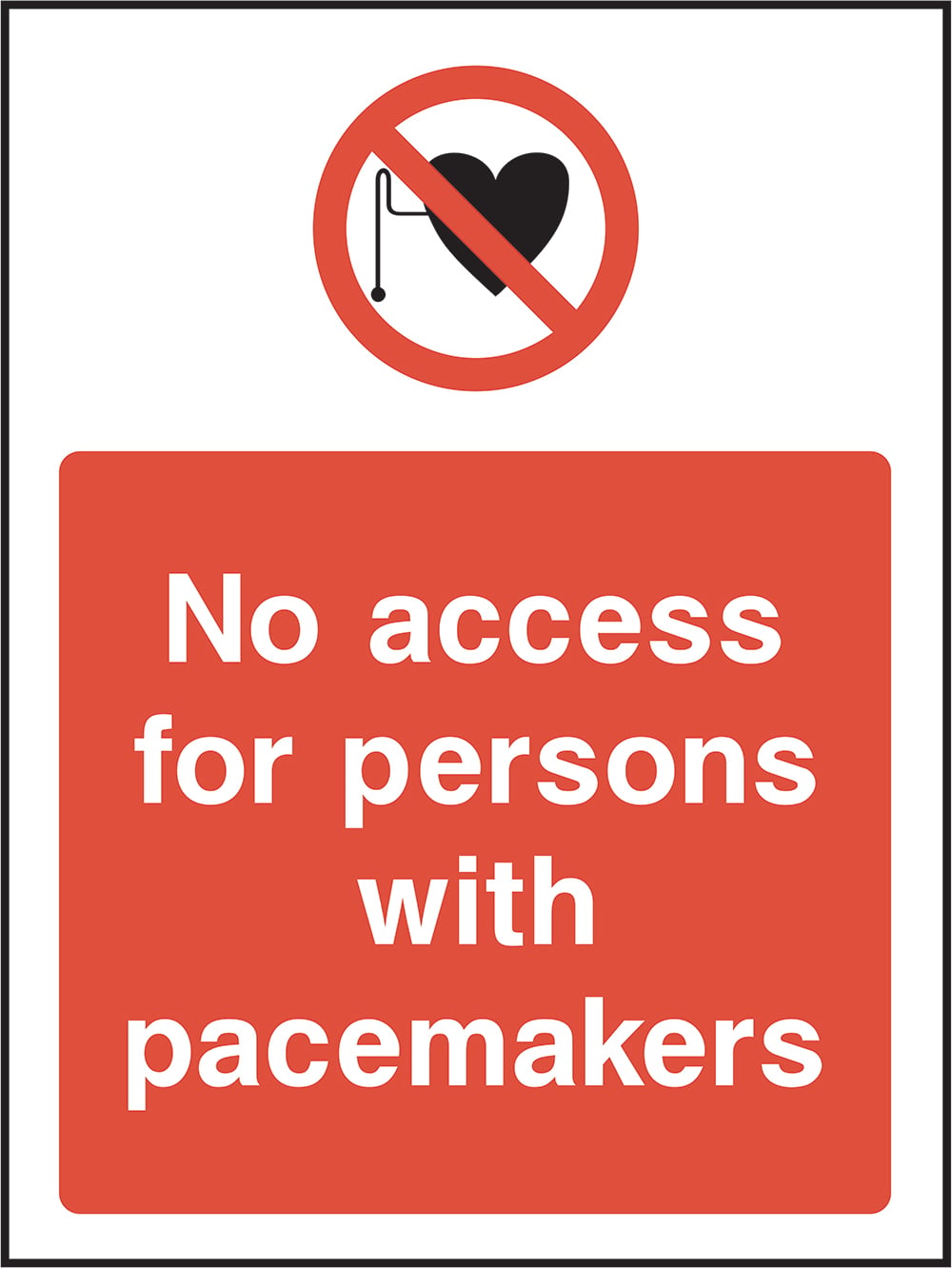 Signage: No Access For Pacemakers (ACCE0040)