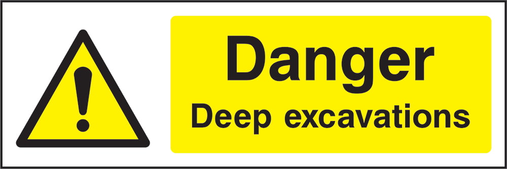 Signage: Danger Deep Excavations (GENE1_0004)