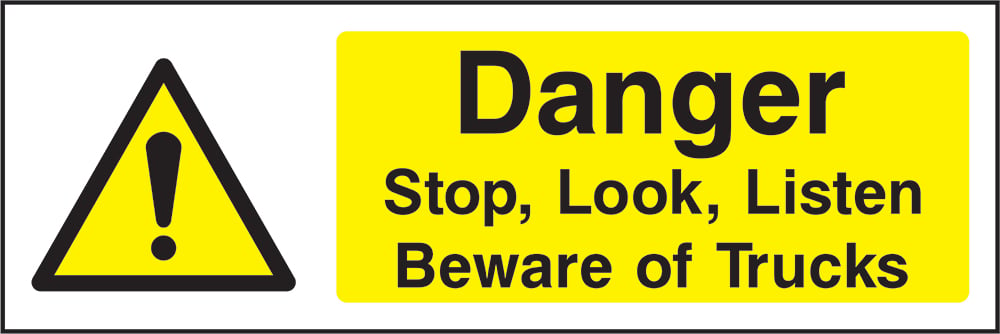 Signage: Danger Beware of Trucks (GENE1_0006)