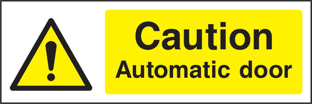 Signage: Caution Automatic Door (GENE1_0010)