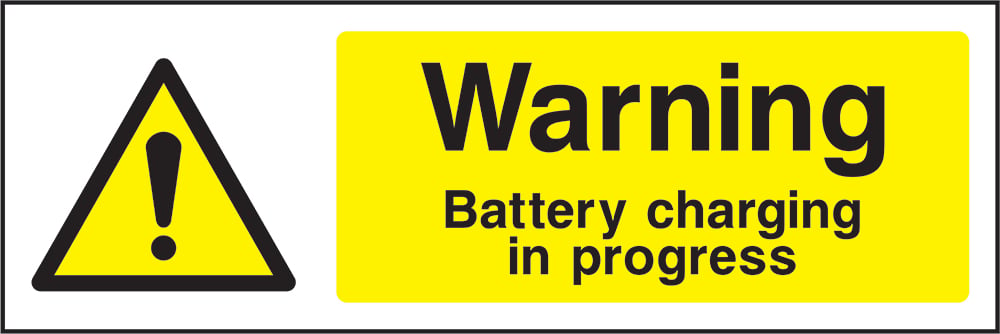 Signage: Warning Battery Charging (GENE1_0013)