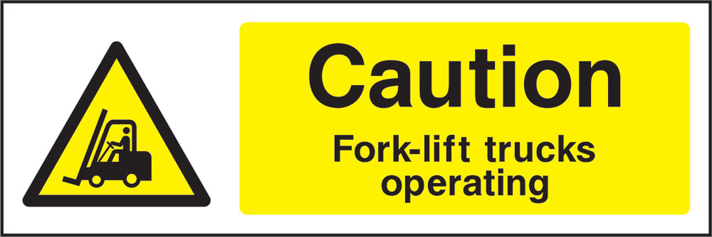 Signage: Caution Forklift Trucks Operating (GENE1_0019)