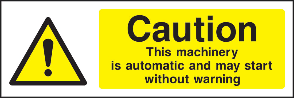 Signage: Caution Automatic Machinery (GENE1_0022)