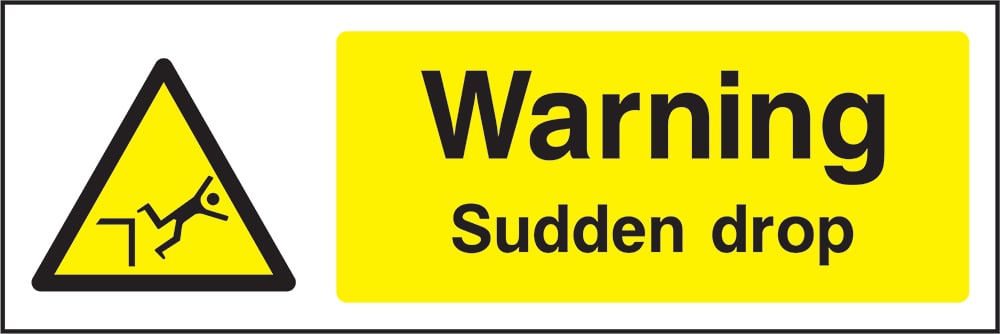 Signage: Warning Sudden Drop (GENE1_0026)