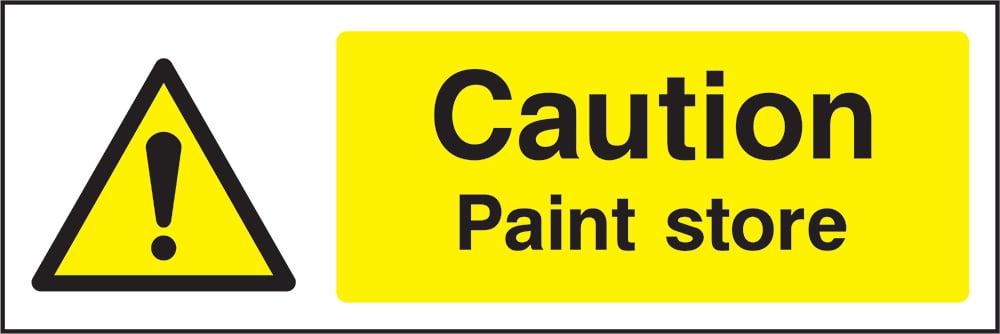 Signage: Caution Paint Store (GENE1_0028)