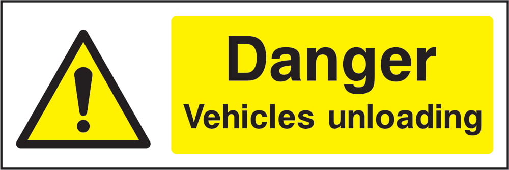 Signage: Danger Vehicles Unloading (GENE1_0030)