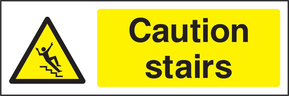 Signage: Caution Stairs (GENE1_0037)