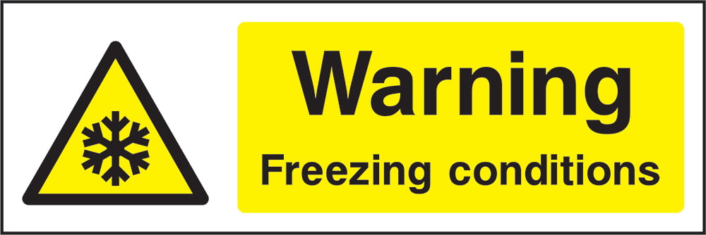 Signage: Warning Freezing Conditions (GENE1_0039)