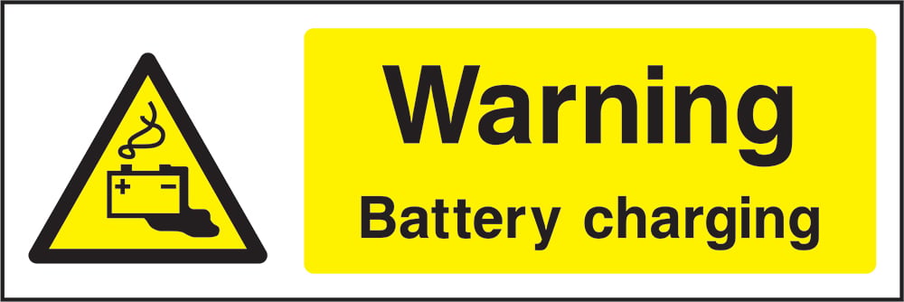 Signage: Warning Battery Charging (GENE1_0041)