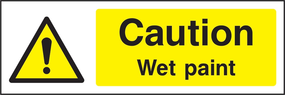 Signage: Caution Wet Paint (GENE1_0042)