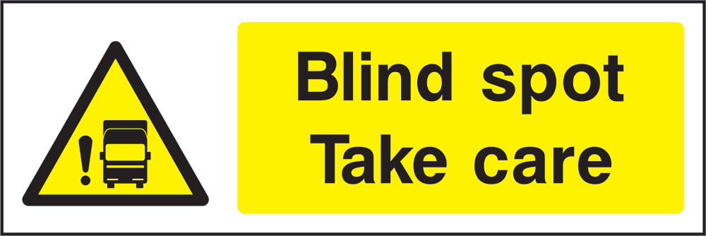 Signage: Blind Spot Take Care (GENE1_0047)