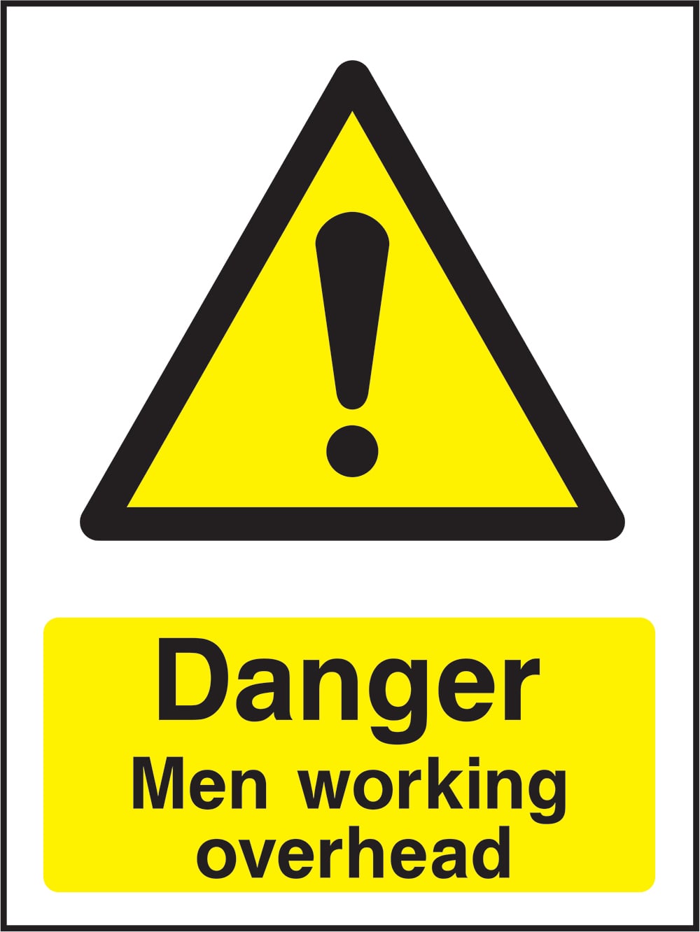 Signage: Danger Men Working Overhead (GENE1_0049)