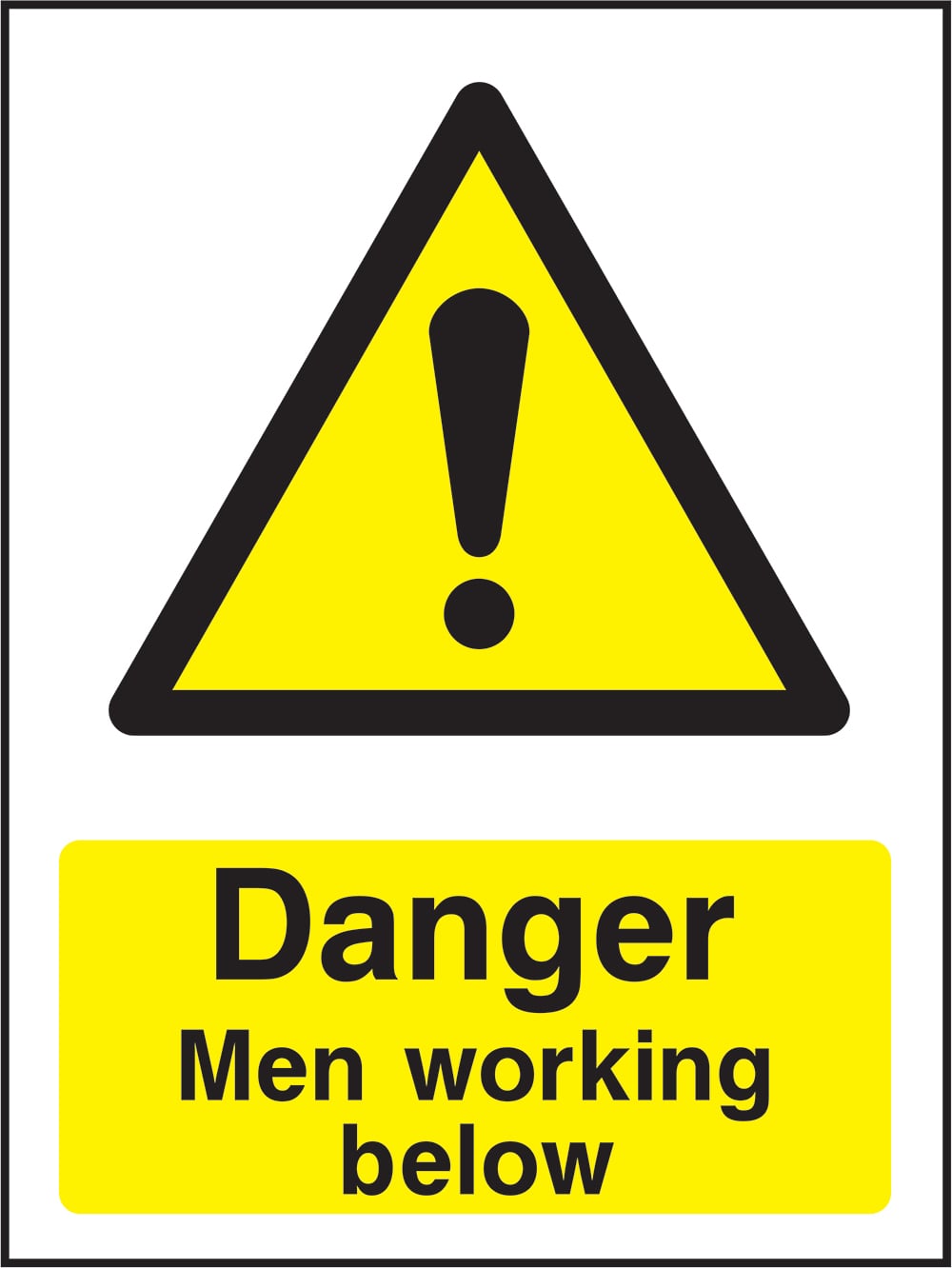 Signage: Danger Men Working Below (GENE1_0050)
