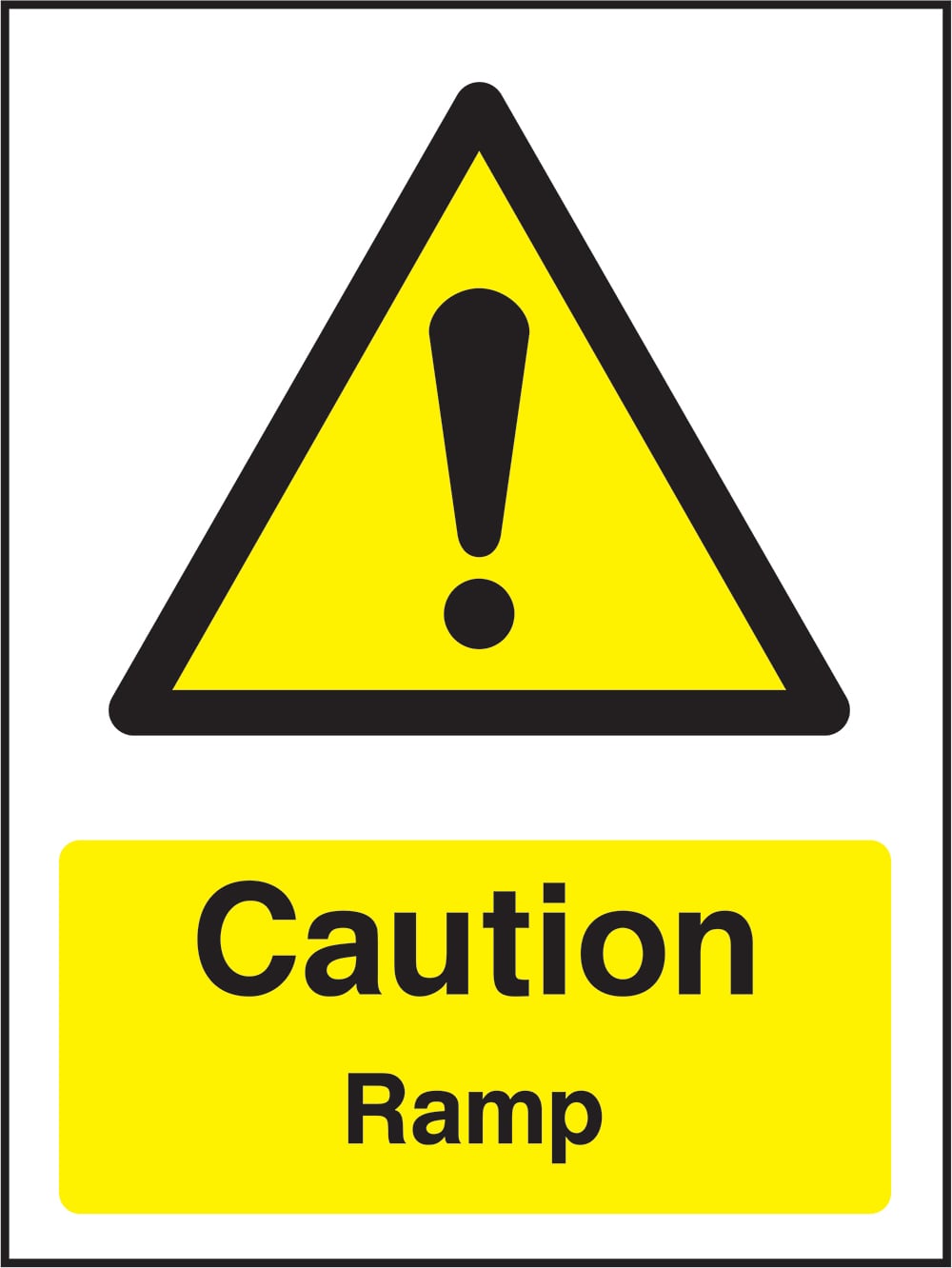 Signage: Caution Ramp (GENE1_0052)