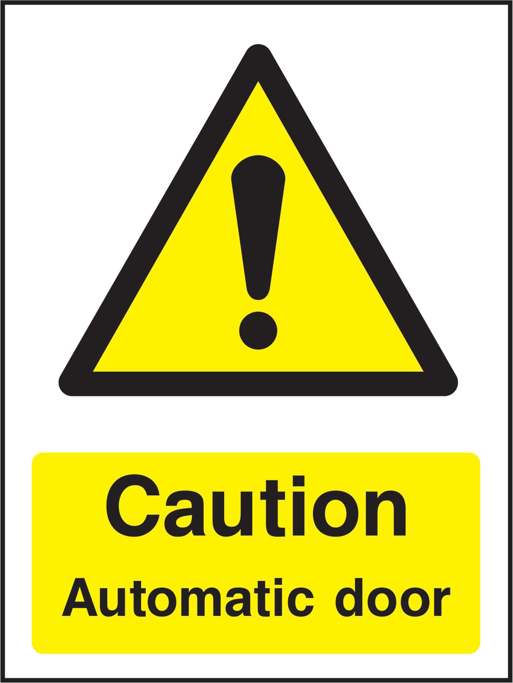 Signage: Caution Automatic Door (GENE1_0057)