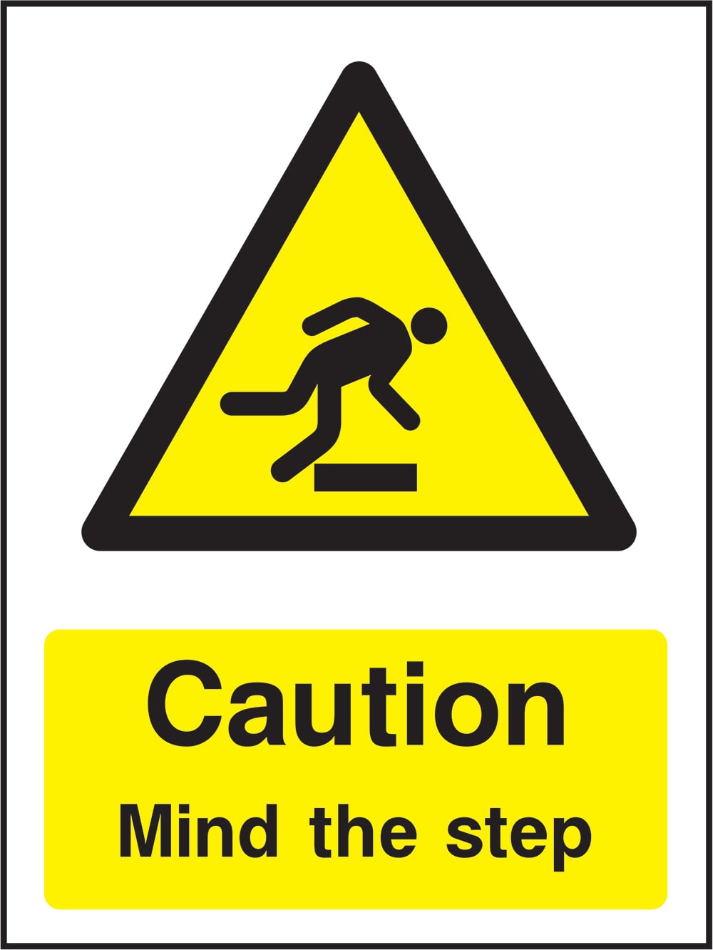 Signage: Caution Mind The Step (GENE1_0058)