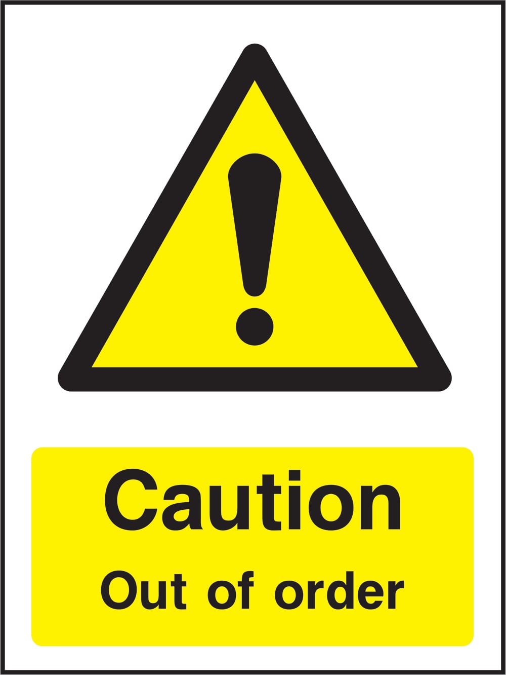 Signage: Caution Out of Order (GENE1_0059)