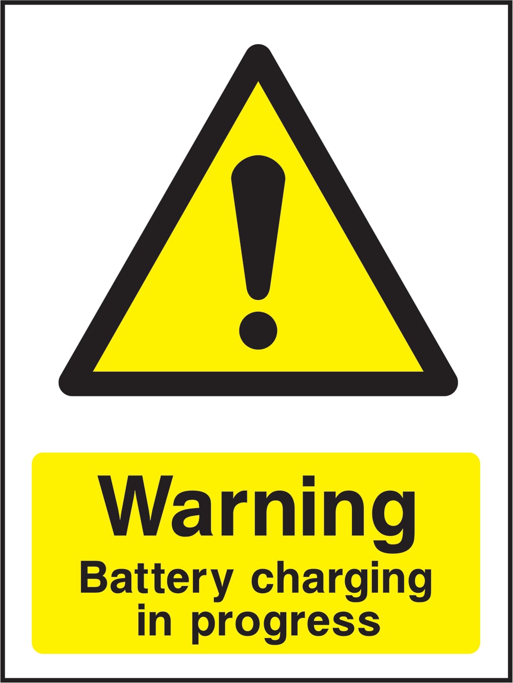 Signage: Warning Battery Charging (GENE1_0060)