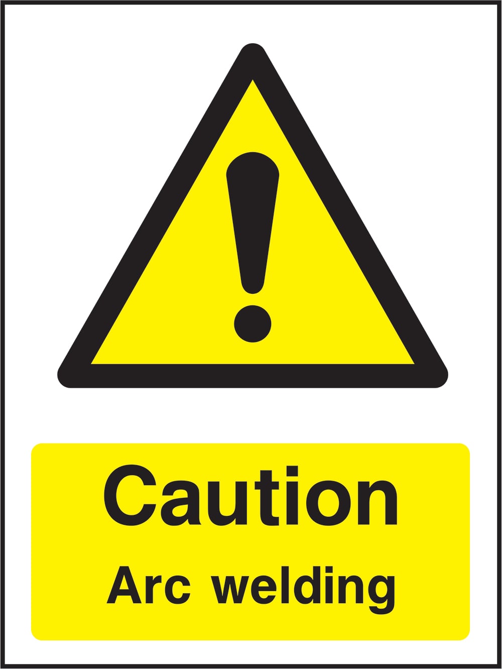 Signage: Caution Arc Welding (GENE1_0061)