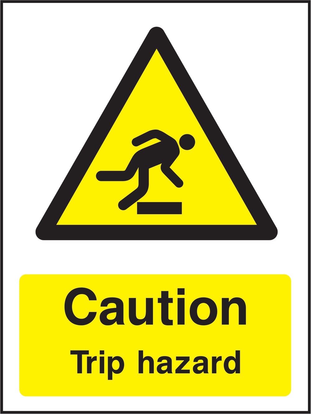 Signage: Caution Trip Hazard (GENE1_0065)