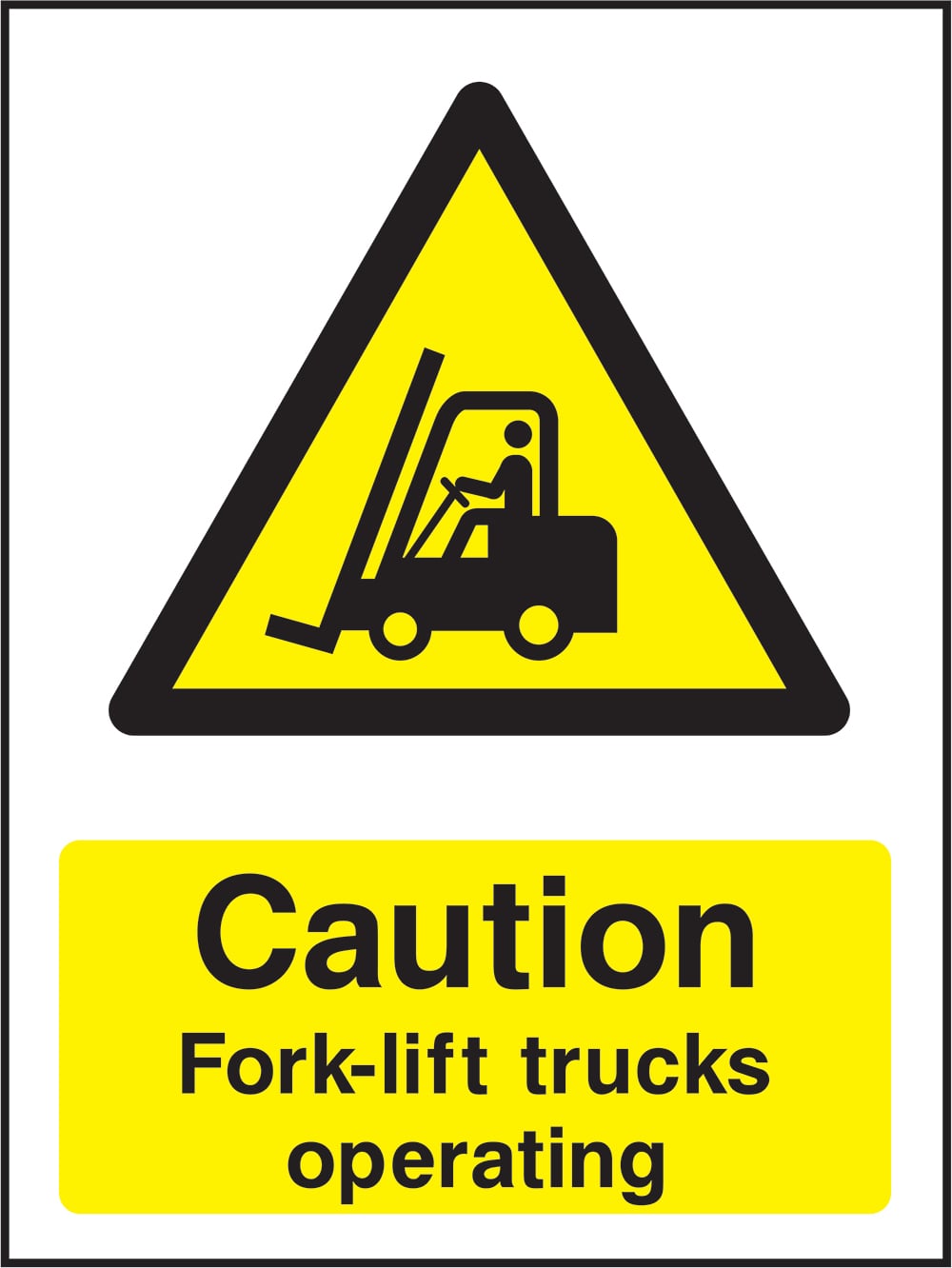Signage: Caution Forklift Trucks Operating (GENE1_0066)