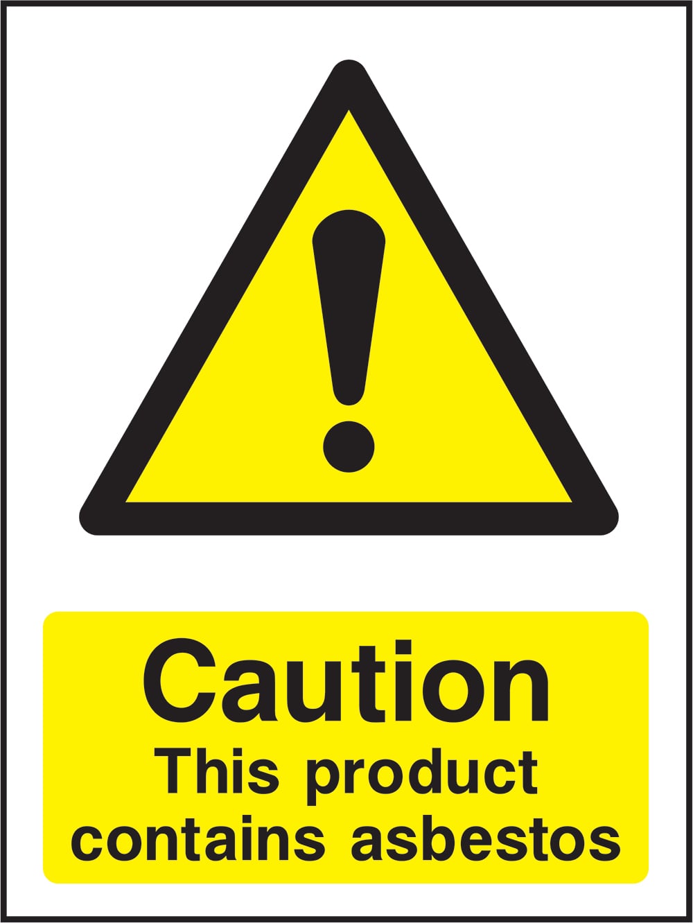 Signage: Caution Contains Asbestos (GENE1_0068)