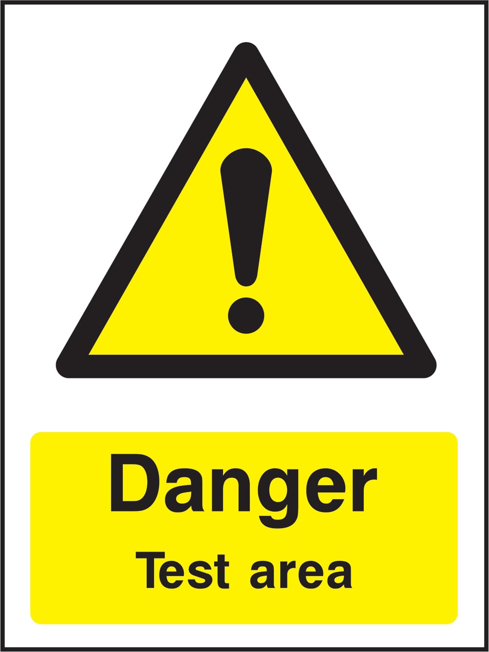 Signage: Danger Test Area (GENE1_0070)