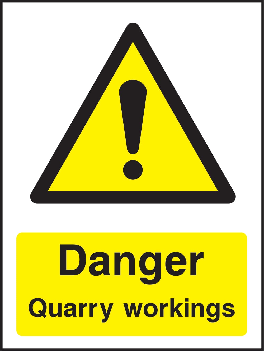 Signage: Danger Quarry Workings (GENE1_0071)