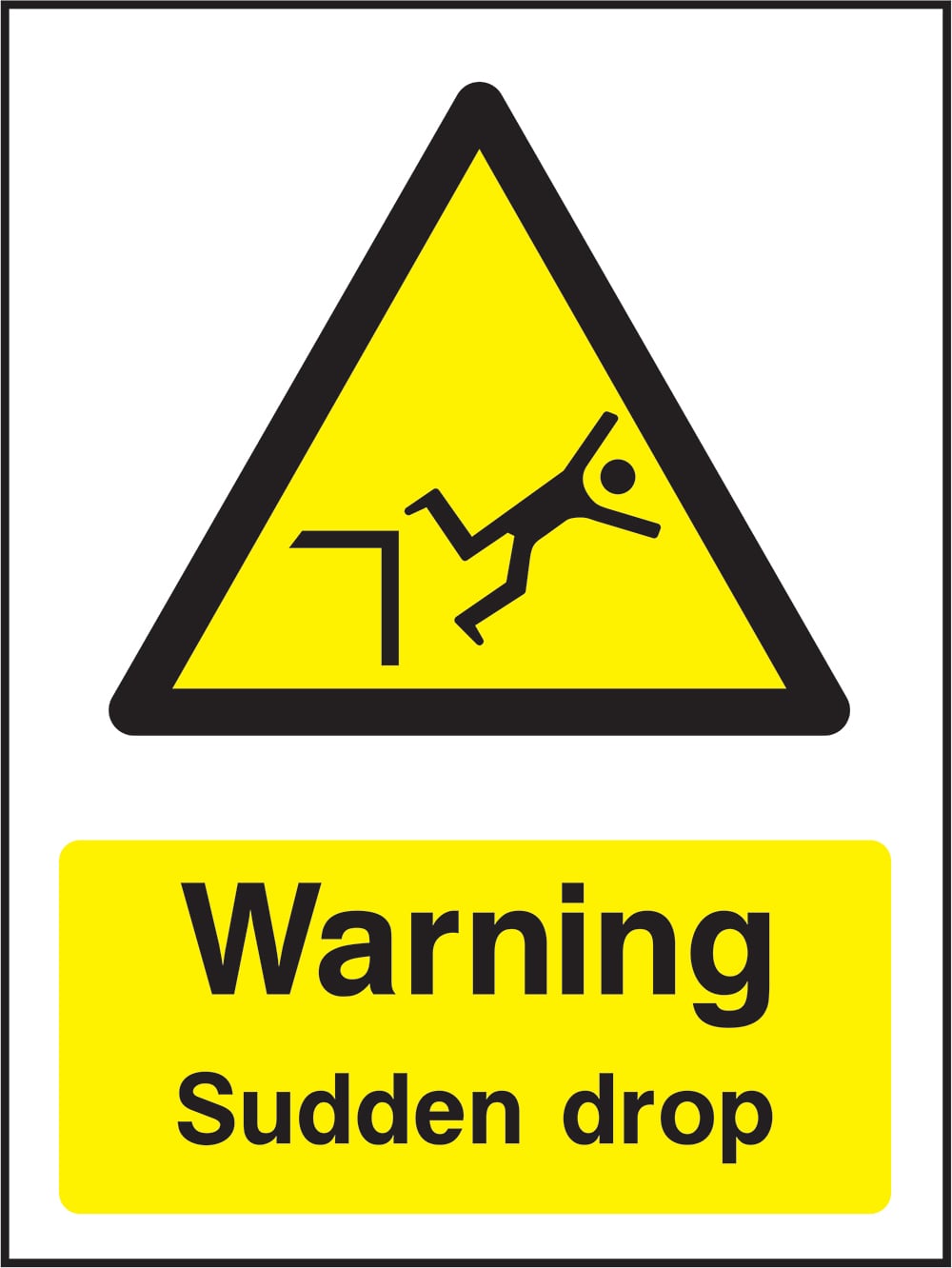 Signage: Warning Sudden Drop (GENE1_0073)