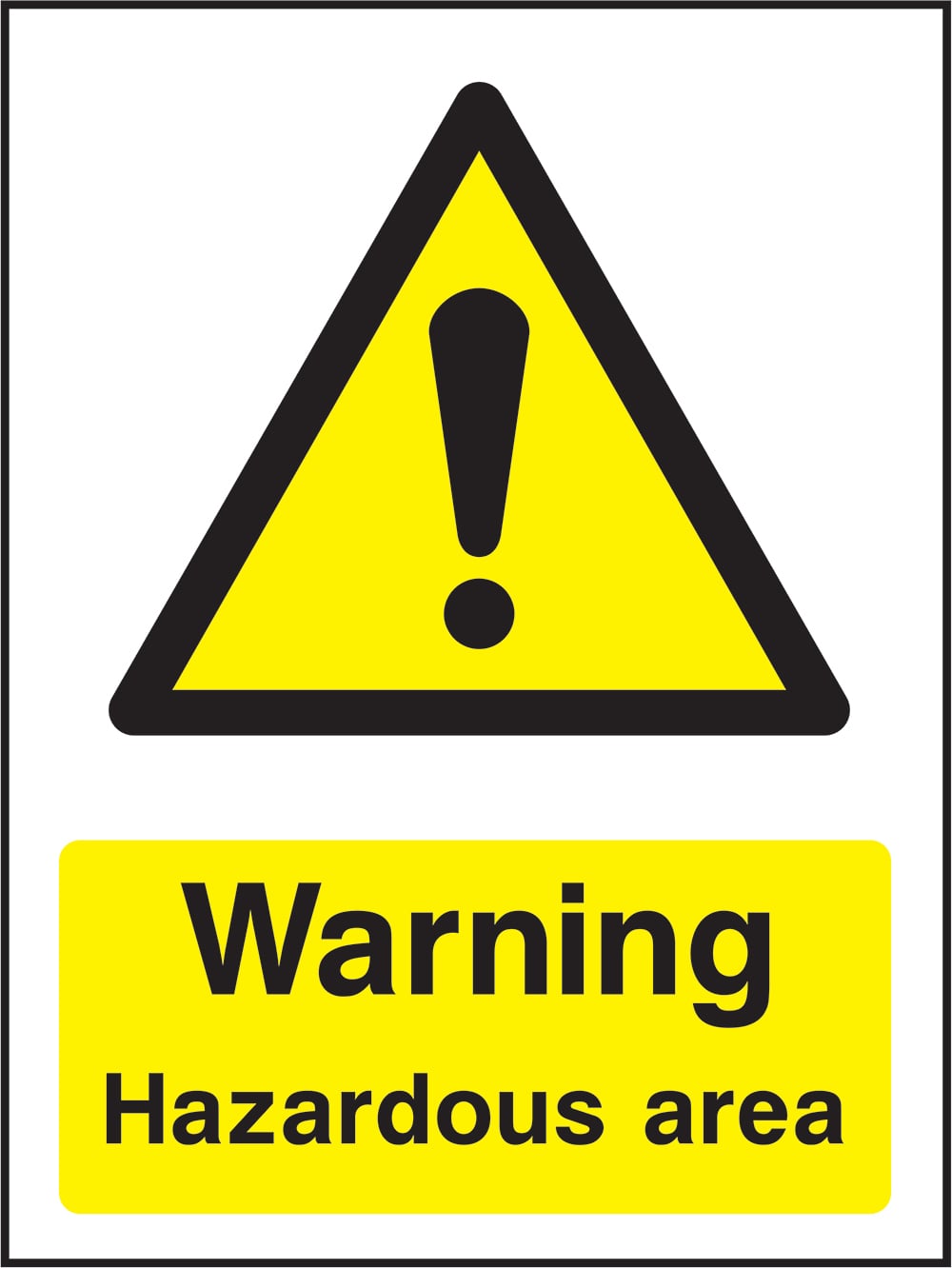 Signage: Warning Hazardous Area (GENE1_0074)