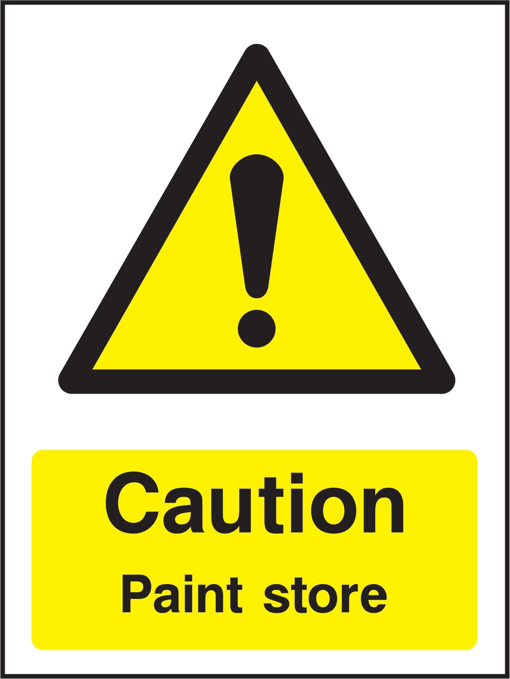 Signage: Caution Paint Store (GENE1_0075)