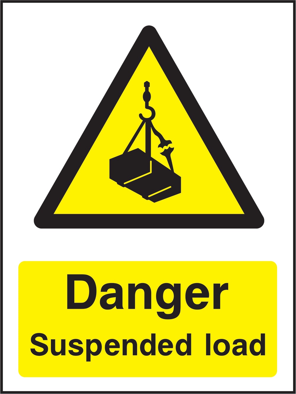 Signage: Danger Suspended Load (GENE1_0079)
